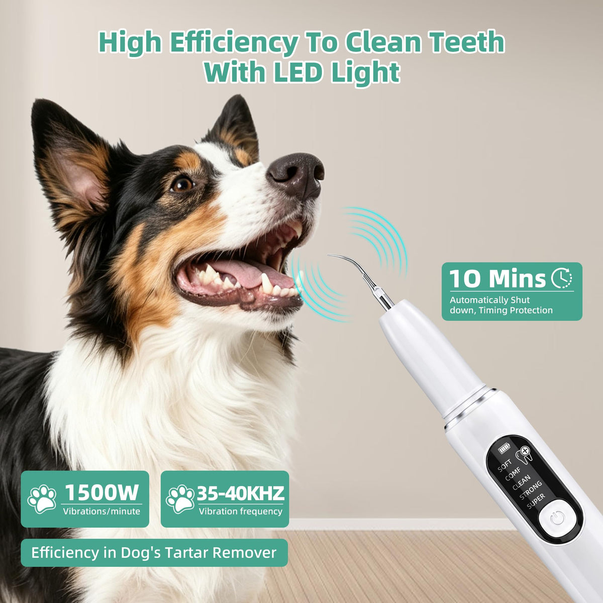 Ultrasonic Dog Teeth Cleaning Kit with LED Light E155248