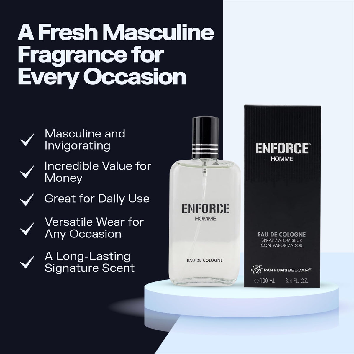 Eau de Toilette Spray Woody Sandalwood Citrus Musk 3.4 Fl Oz K903