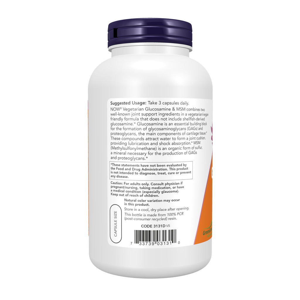 Vegetarian Glucosamine & MSM 240 Veg Caps D5847