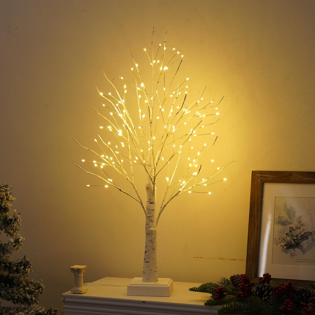 144 LED Birch Tree Lights with Remote Control N89562