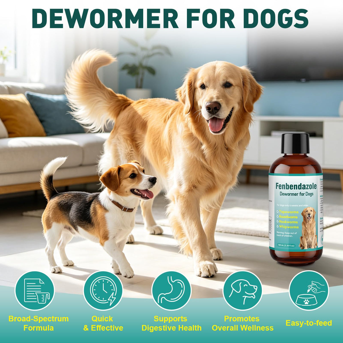 Dog Dewormer Liquid 100ml I7446