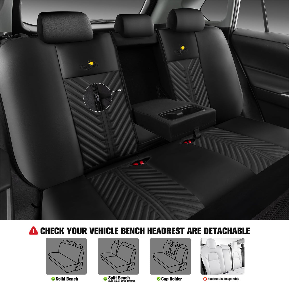 PU Leather Waterproof Car Seat Covers Full Set G45242
