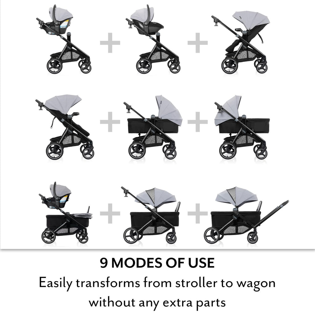 Stroller to Wagon Travel System with Car Seat P746