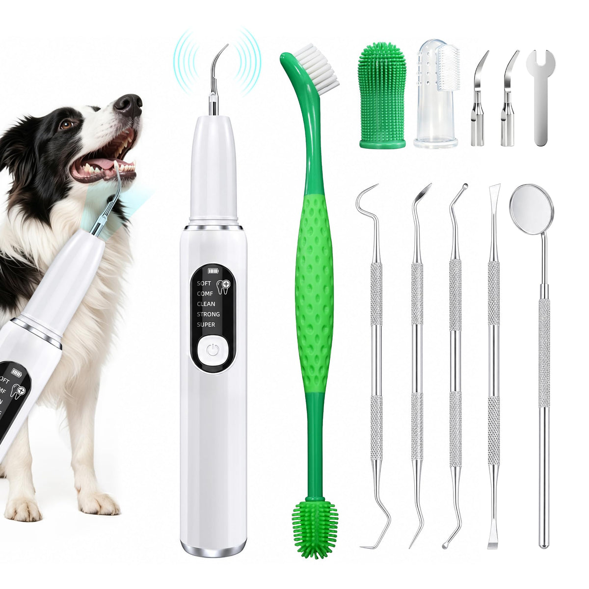 Ultrasonic Dog Teeth Cleaning Kit with LED Light E155248