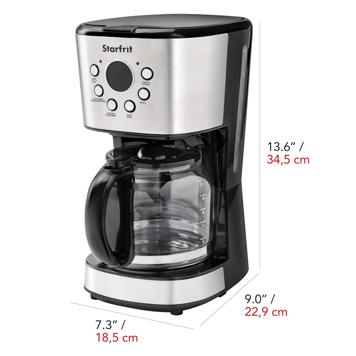 Programmable 12 Cup Stainless Steel Coffee Maker U78861