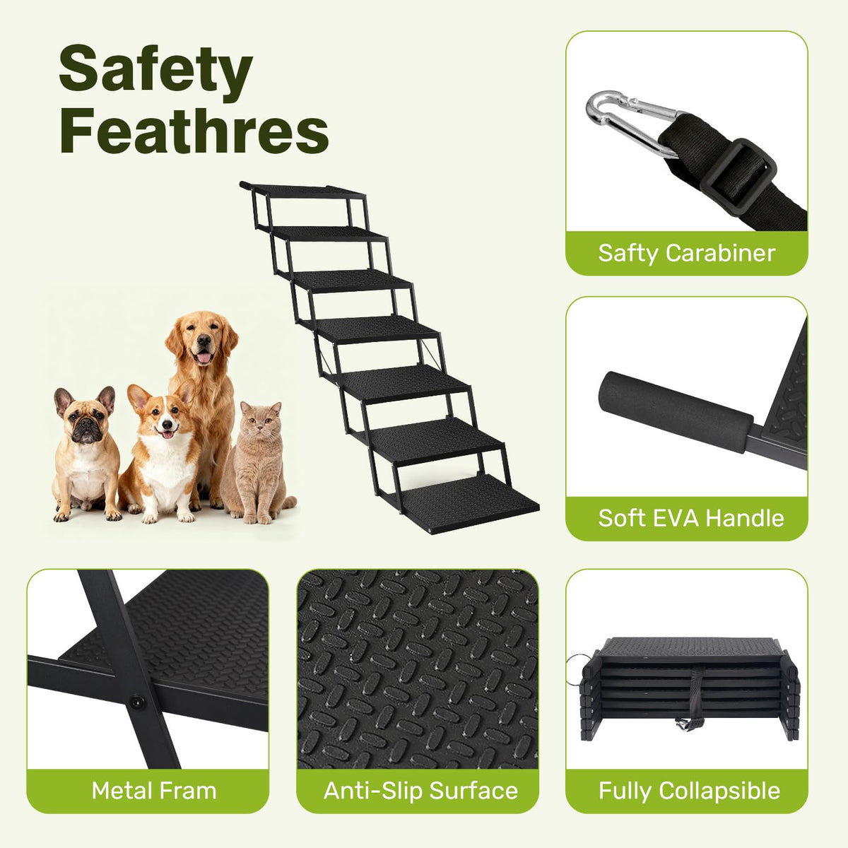 Foldable Dog Steps 7-Step F445