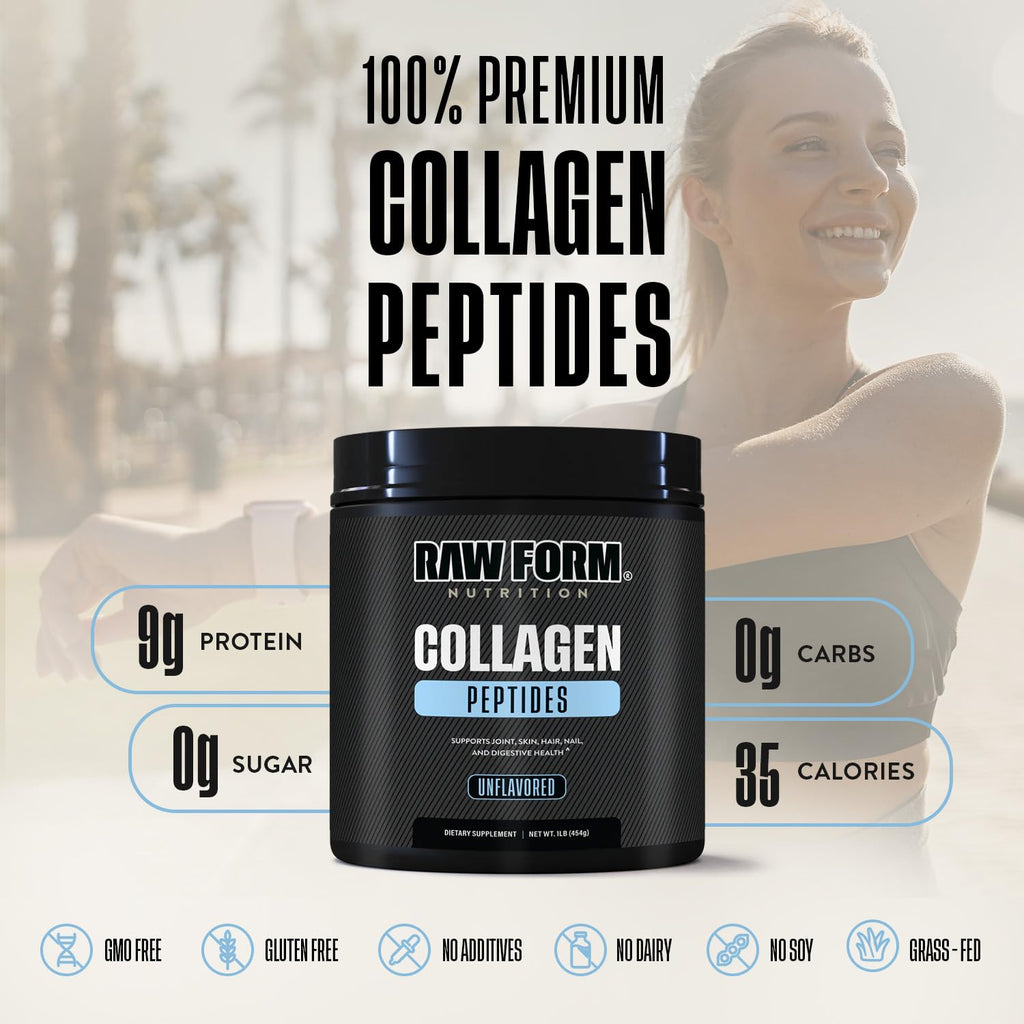 Collagen Peptides Powder 1LB Unflavored Grass-Fed Hydrolyzed P580