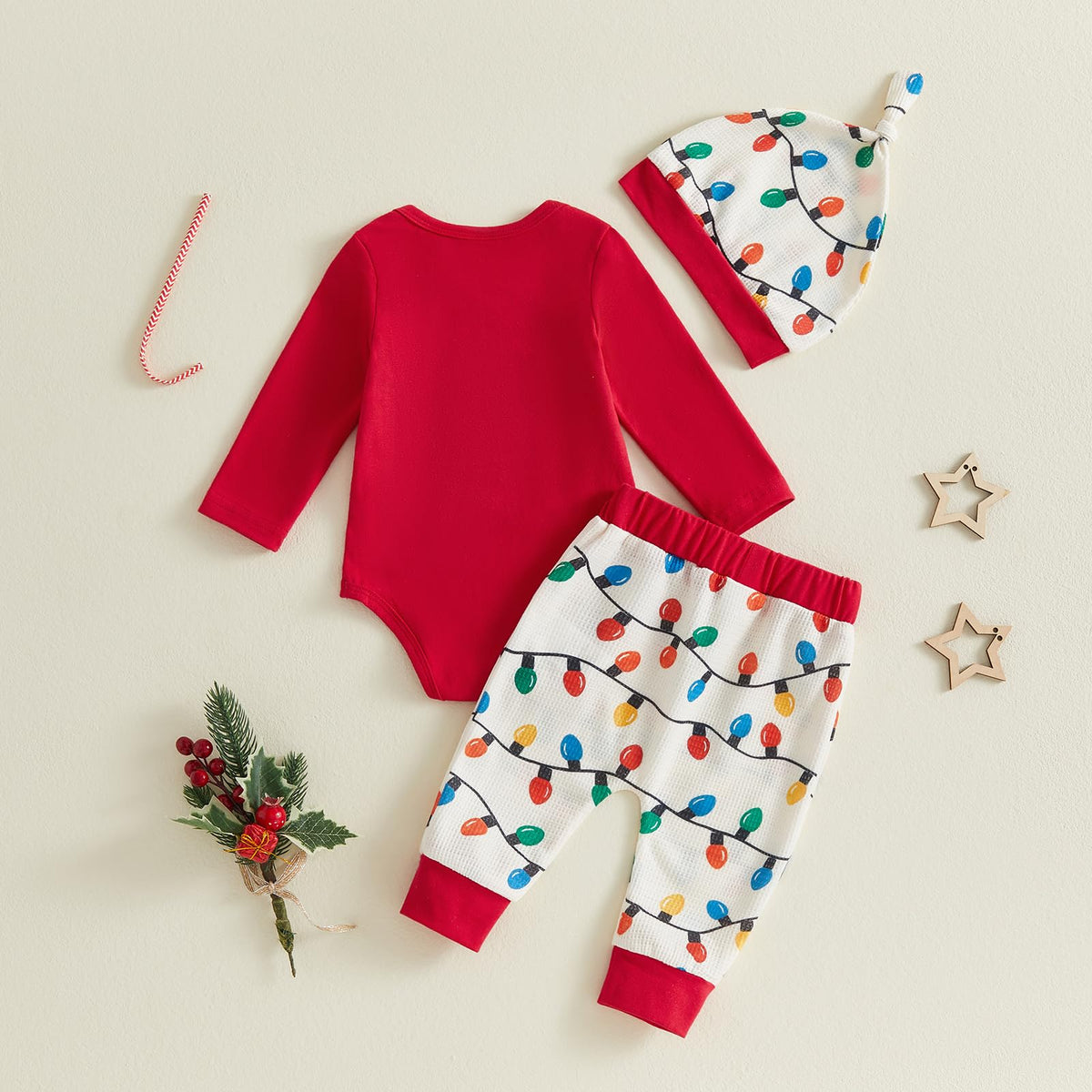 Christmas Baby Boy Outfit Romper Pants Hat O745