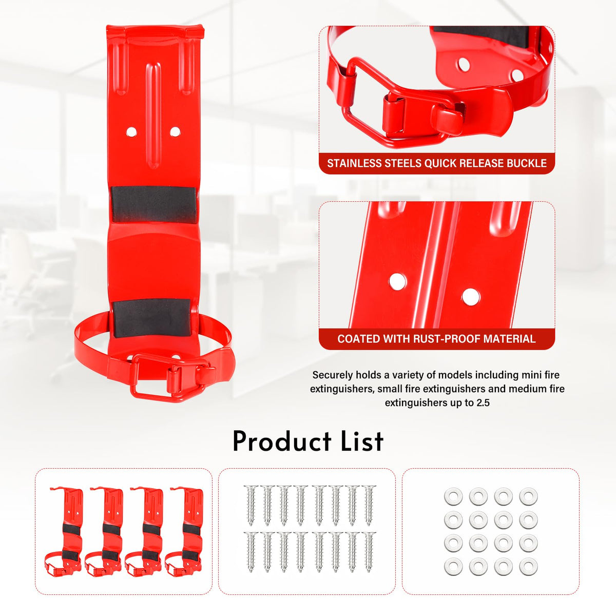 2.5LB Fire Extinguisher Mount Bracket Wall Mount Z455493