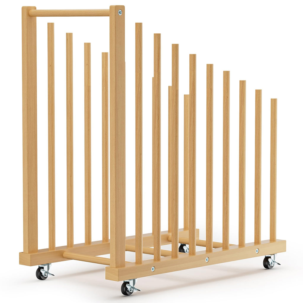 Art Canvas Storage Rack with Wheels and Handle A404091