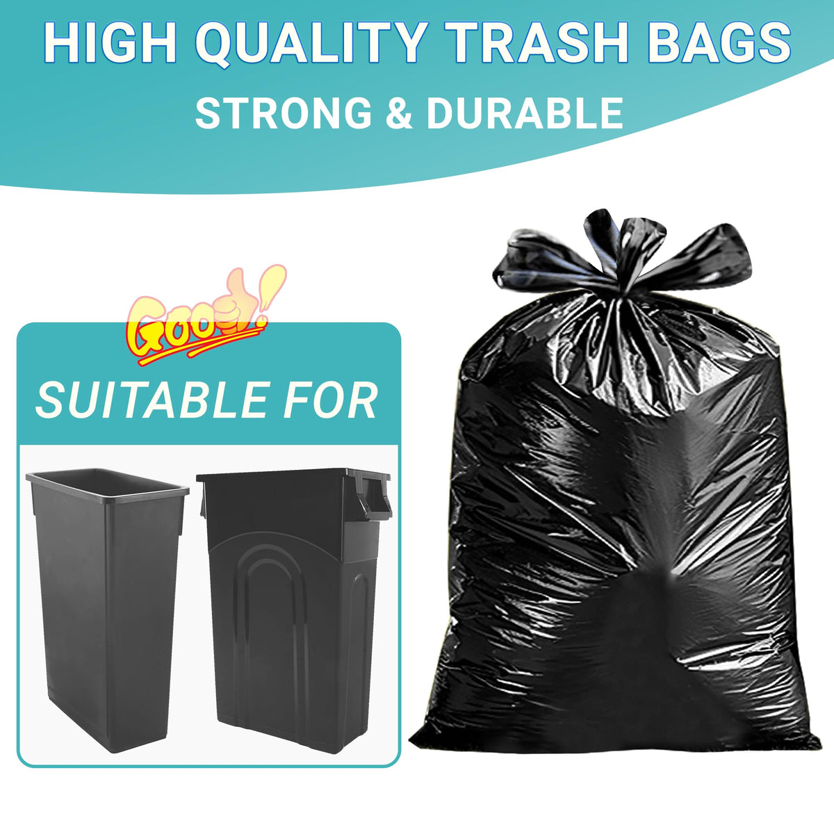 23 Gallon Trash Bags 120 CT 1.2 Mil Q5008