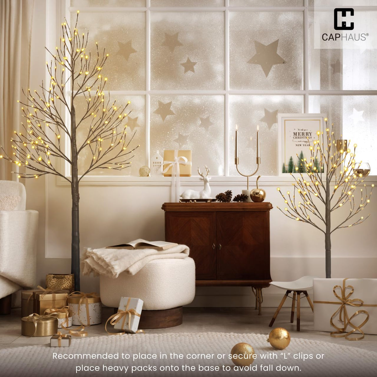 8FT Lighted Willow Twig Tree with 240 Warm White LED Lights F931