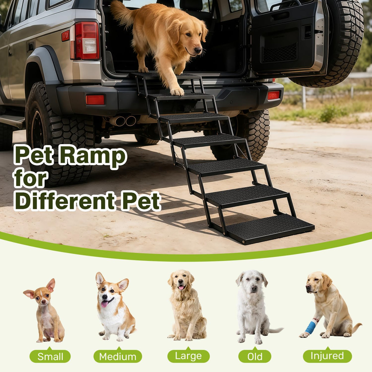 Foldable Dog Steps 7-Step F445