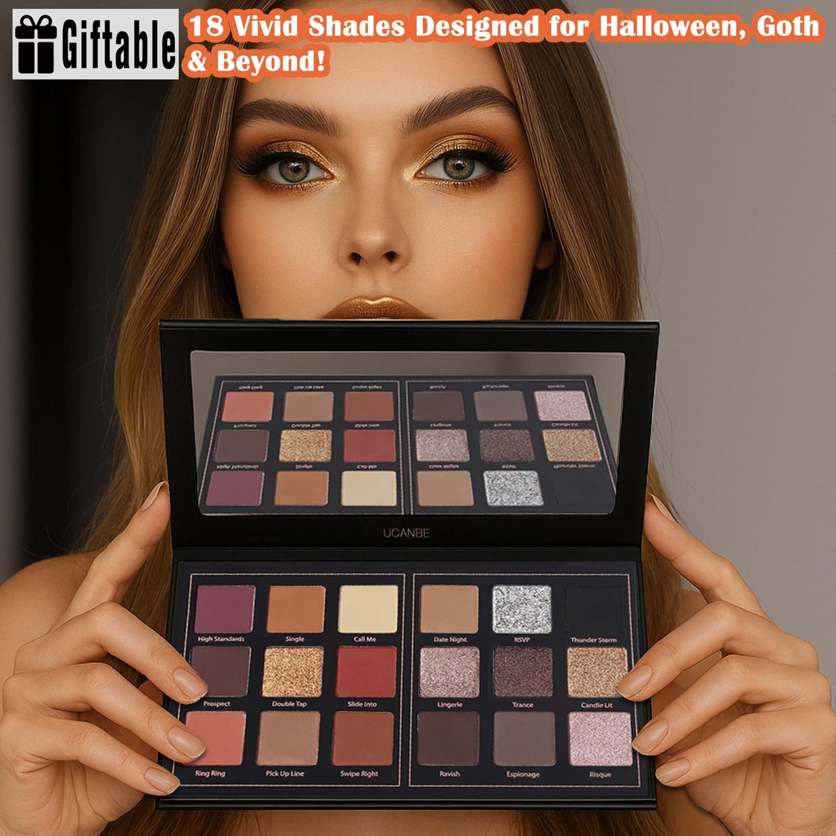 18 Colors Matte Shimmer Glitter Eyeshadow Palette A2892