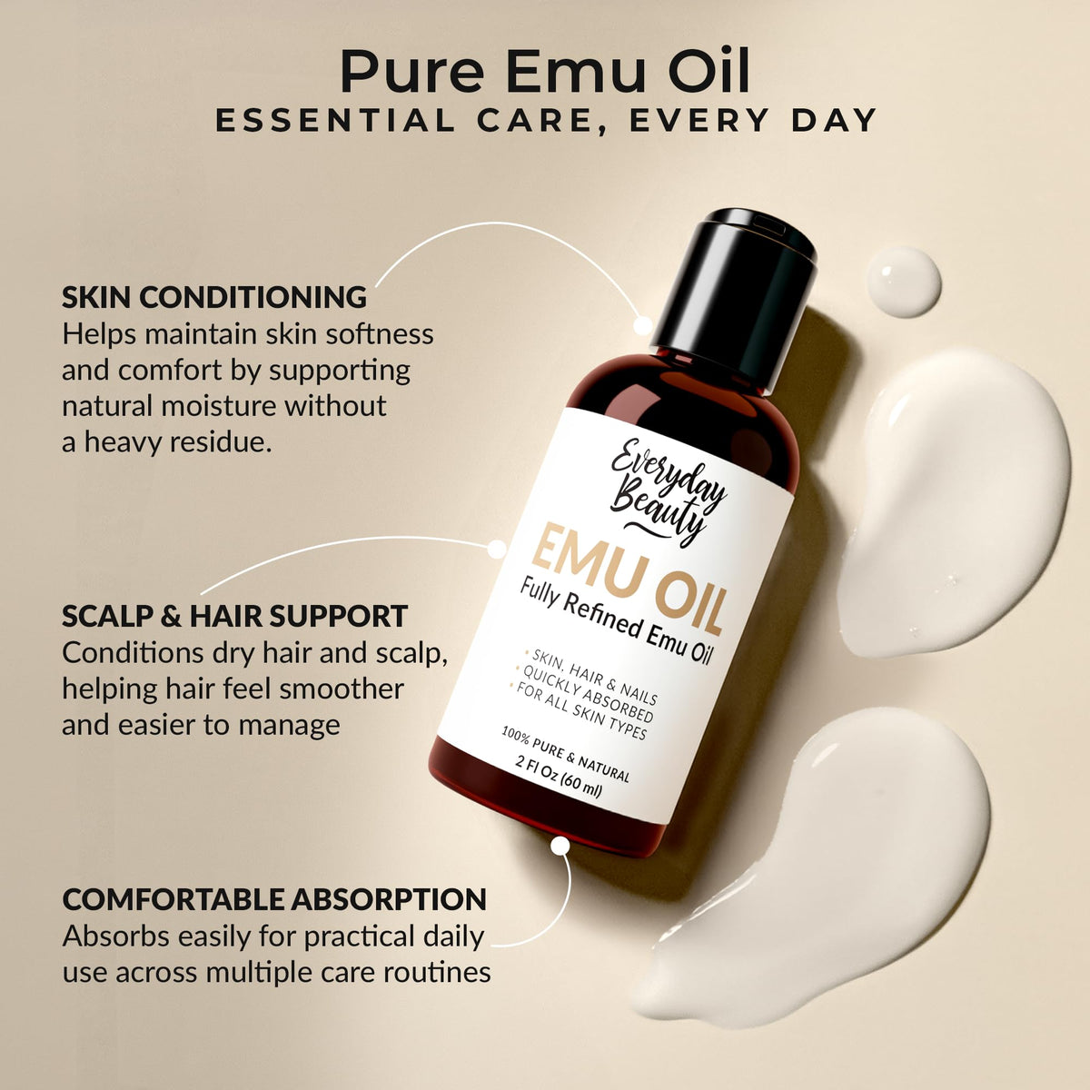 Australian Emu Oil 6X Refined 2 Fl Oz Q1465