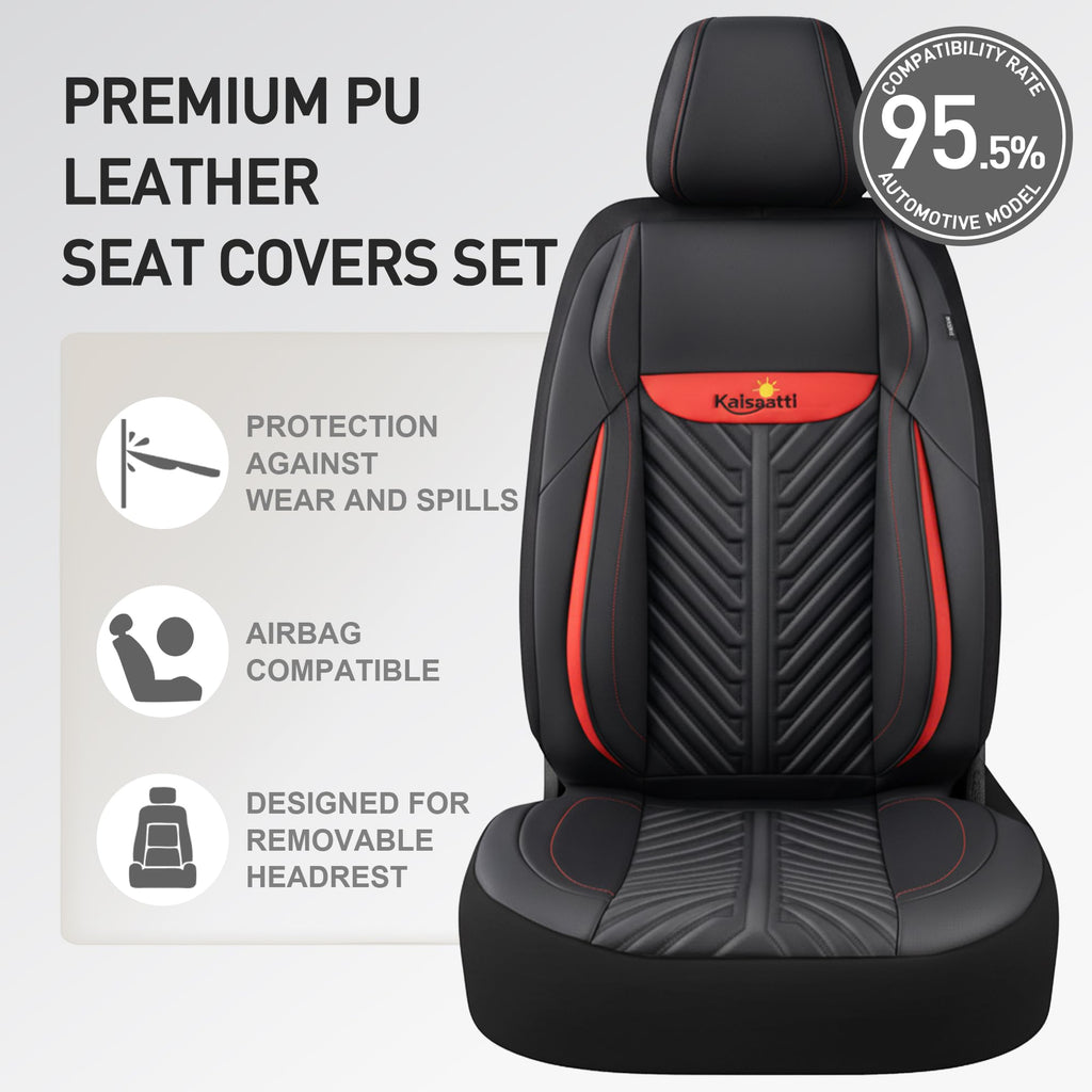 PU Leather Waterproof Car Seat Covers Full Set G45242