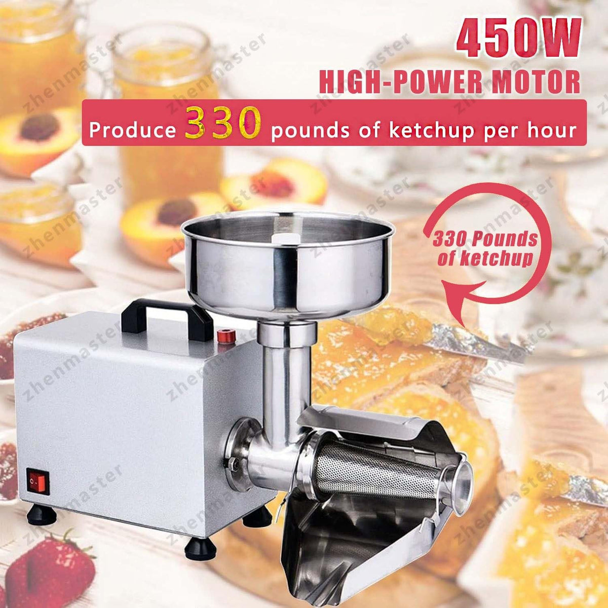 450W Stainless Steel Electric Tomato Strainer F82345