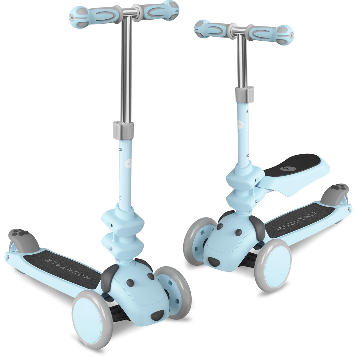 Kids 3 Wheels Scooter with Adjustable Heights and LED Wheels Y400