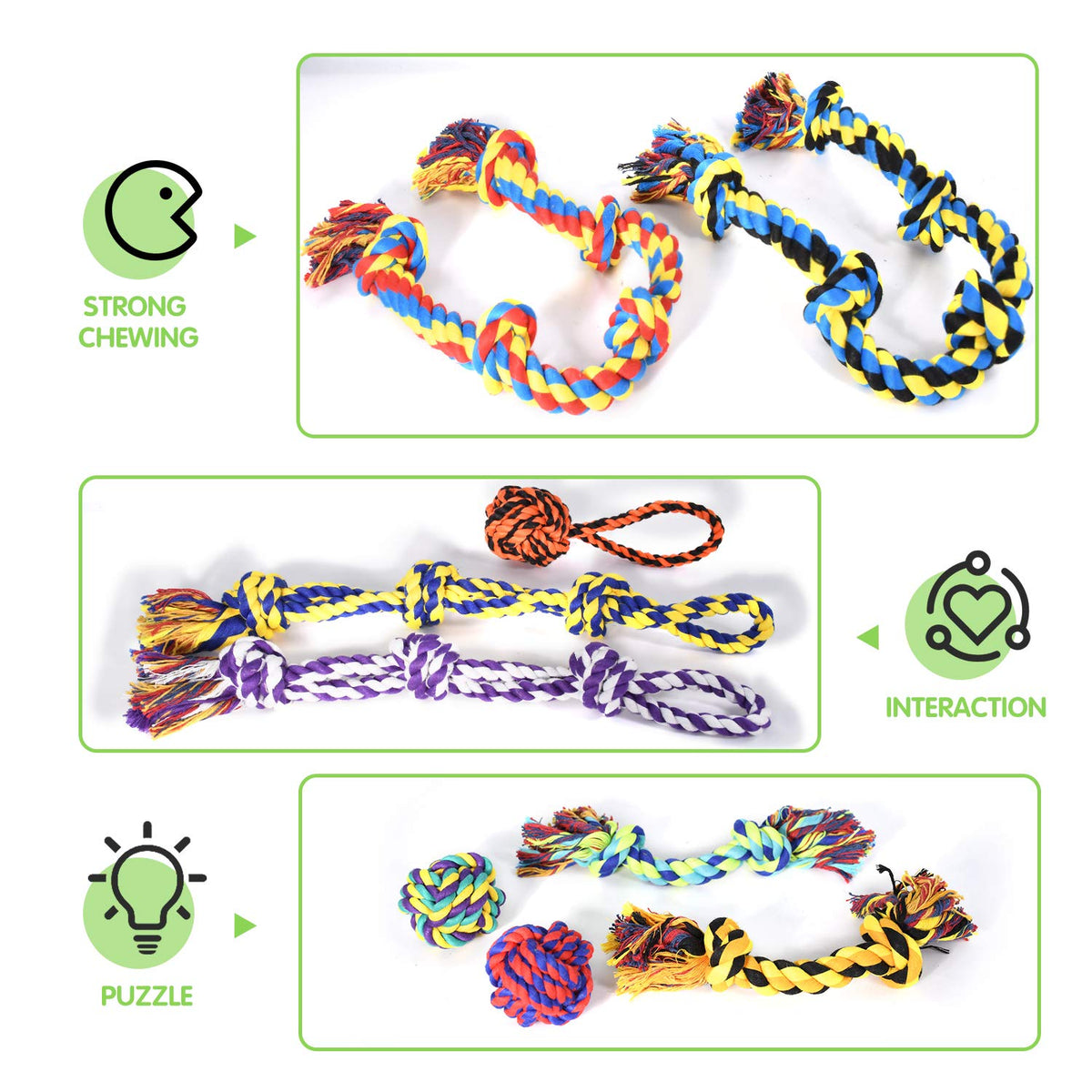 9 Pack Dog Rope Toys M111494