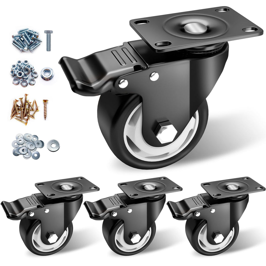 3 Inch Swivel Casters Set of 4 with Brake A430902