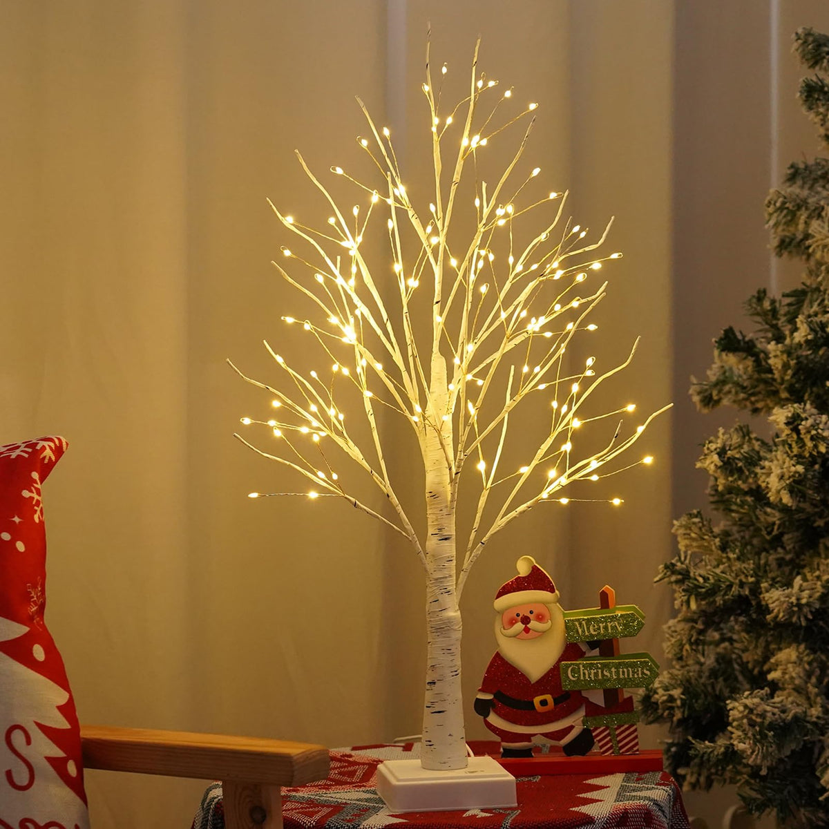 144 LED Birch Tree Lights with Remote Control N89562