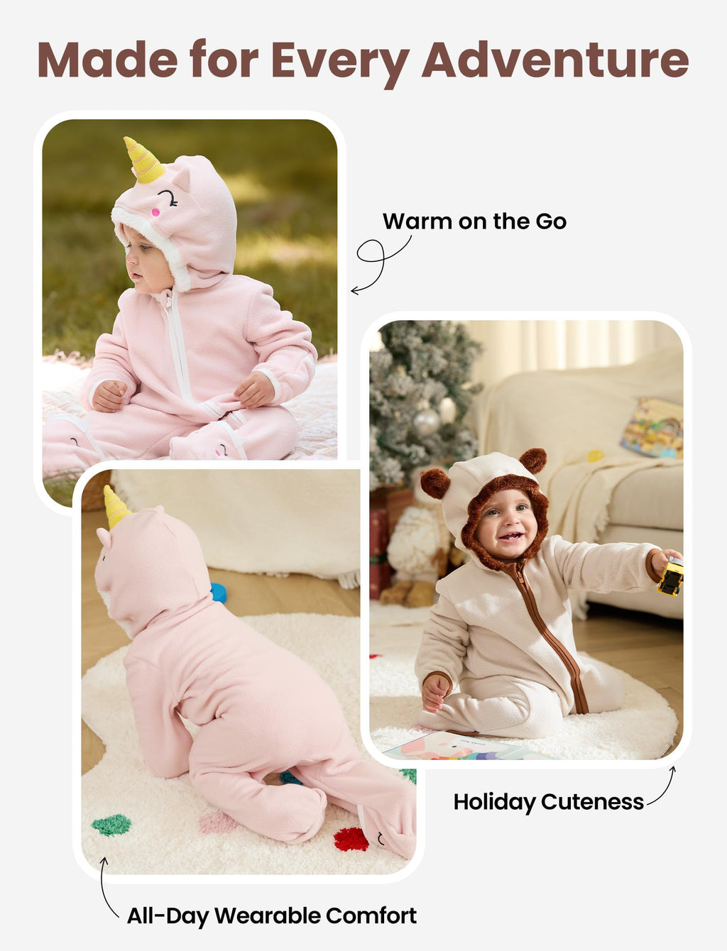 Baby Fleece Hooded Footie 18-24 Months A720