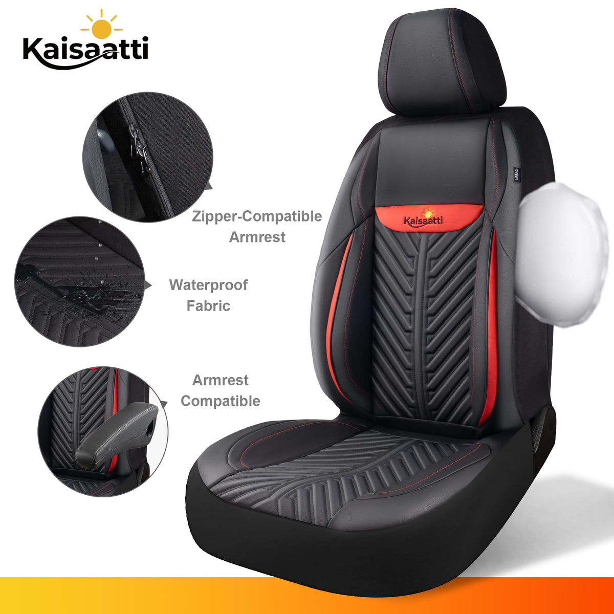 PU Leather Waterproof Car Seat Covers Full Set G45242
