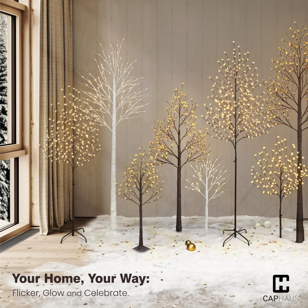 8FT Lighted Willow Twig Tree with 240 Warm White LED Lights F931