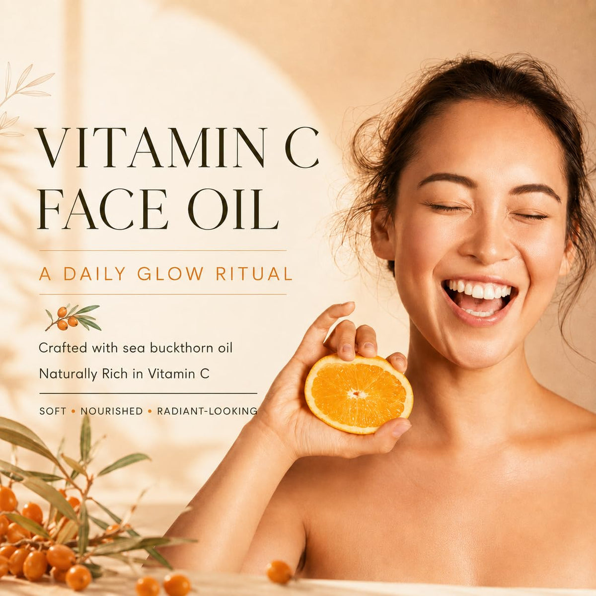 Turmeric Rosehip Camellia Vitamin C Face Oil 2 oz Z2308