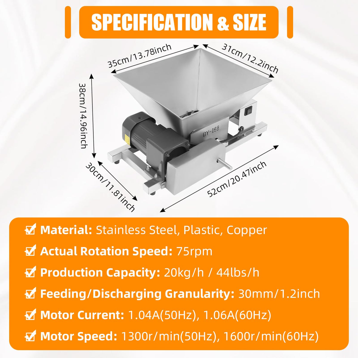 4L Stainless Steel Electric Fruit Crusher N4684