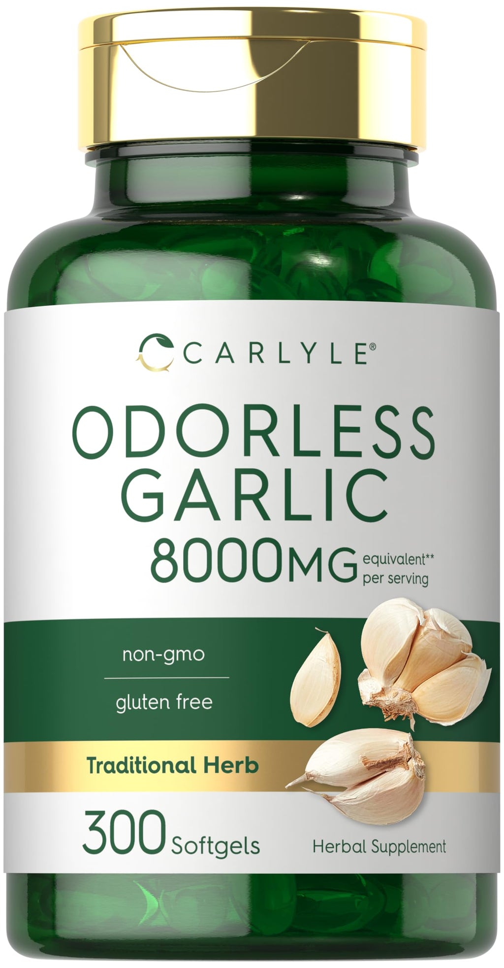 Odorless Garlic Softgels Supplement 300 Count J5041