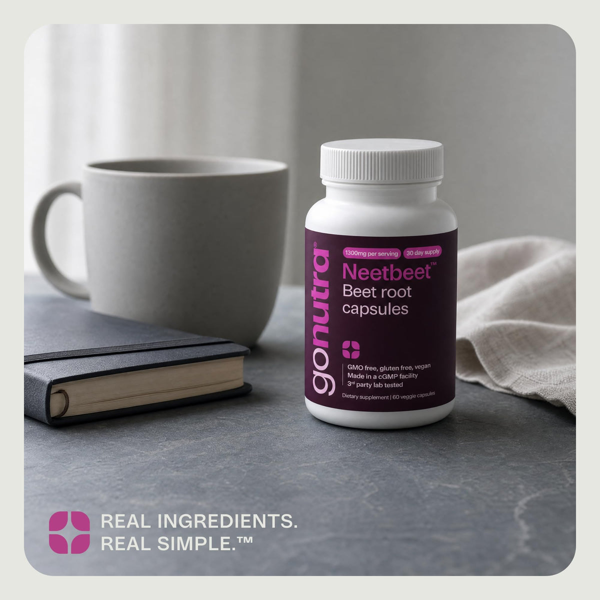 Organic Beet Root Capsules 1300mg 60ct X320