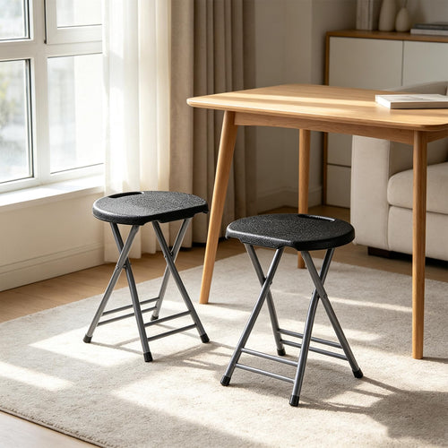 2 Pack 18-Inch Folding Stools with Handle K5612