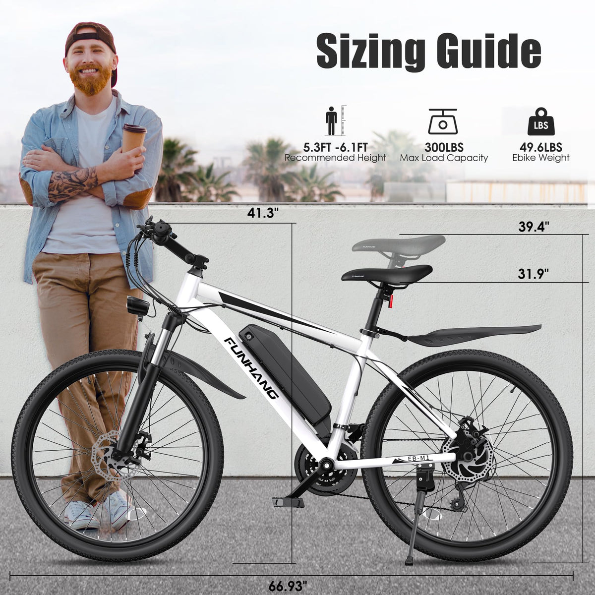 1000W 50Miles 26" Electric Mountain Bike with 48V Removable Battery S31179