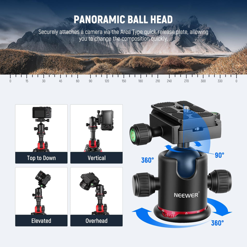 72 Inch Camera Tripod Monopod with Ball Head R50611