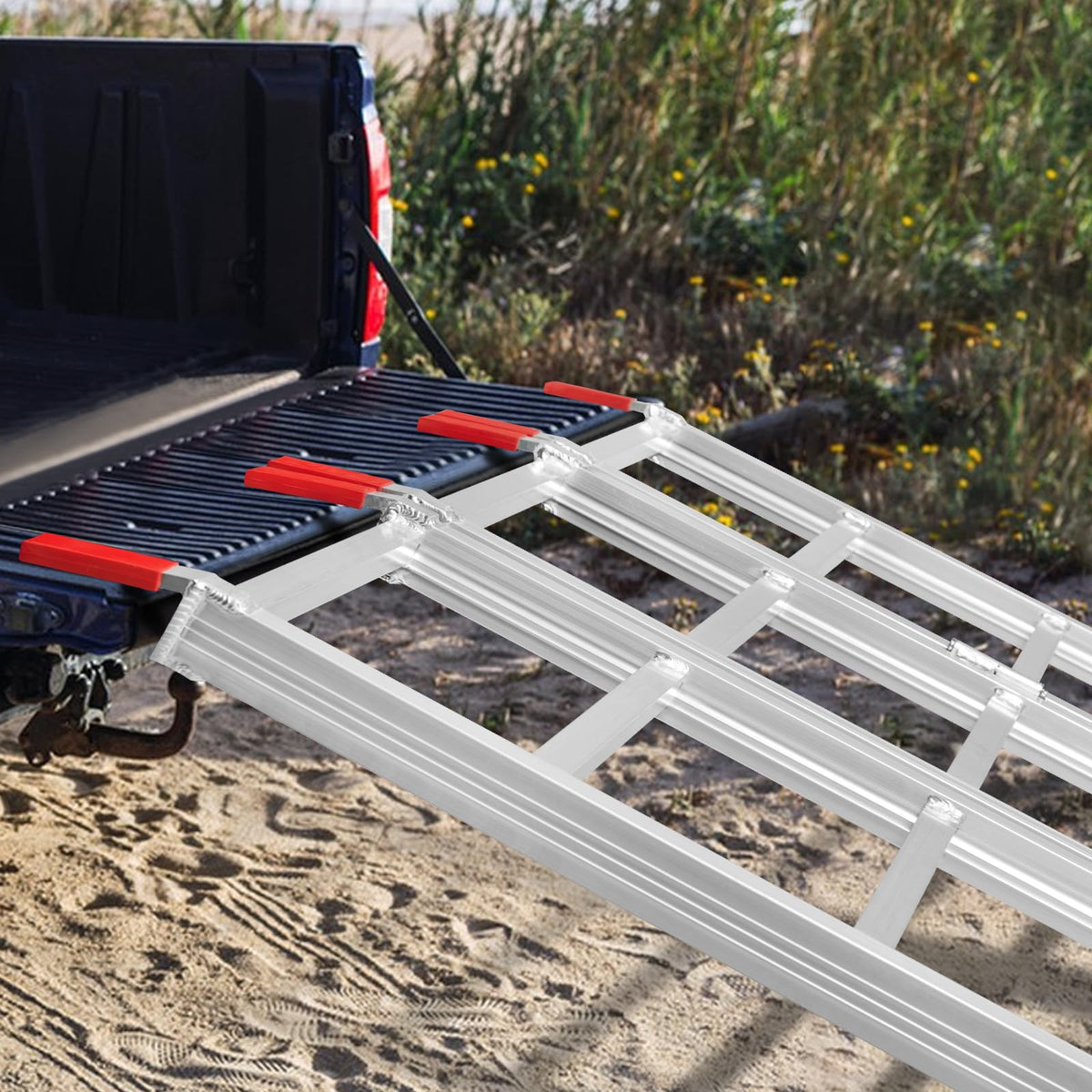 69" L x 50" W Tri-Fold Aluminum ATV Loading Ramp 1500lb Capacity C712
