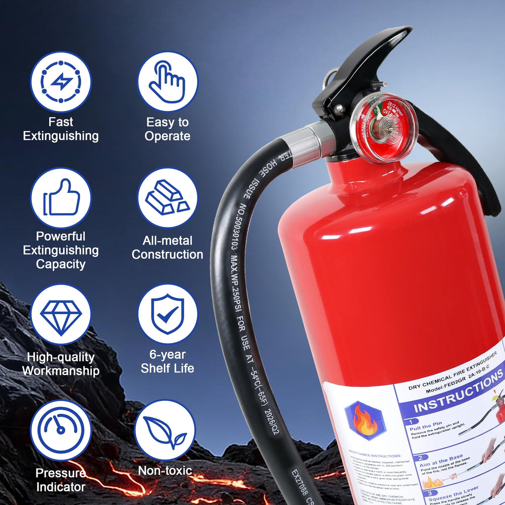 1 Pack 5lb ABC Dry Chemical Fire Extinguisher C109180