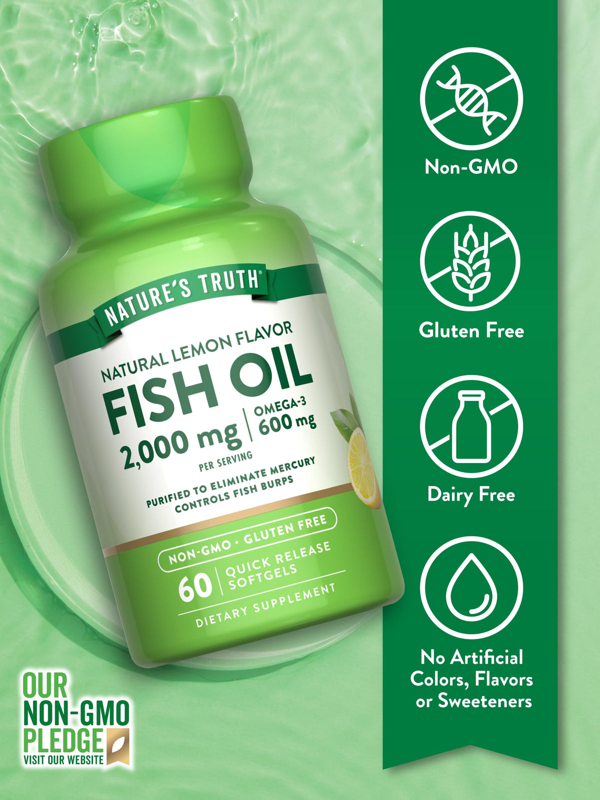 Fish Oil Omega 3 2000mg 60 Softgels N124021