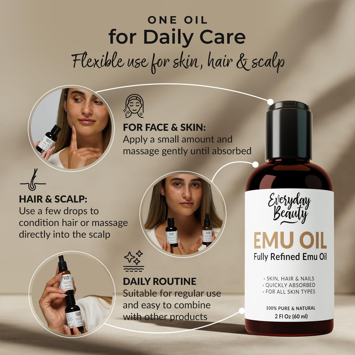 Australian Emu Oil 6X Refined 2 Fl Oz Q1465