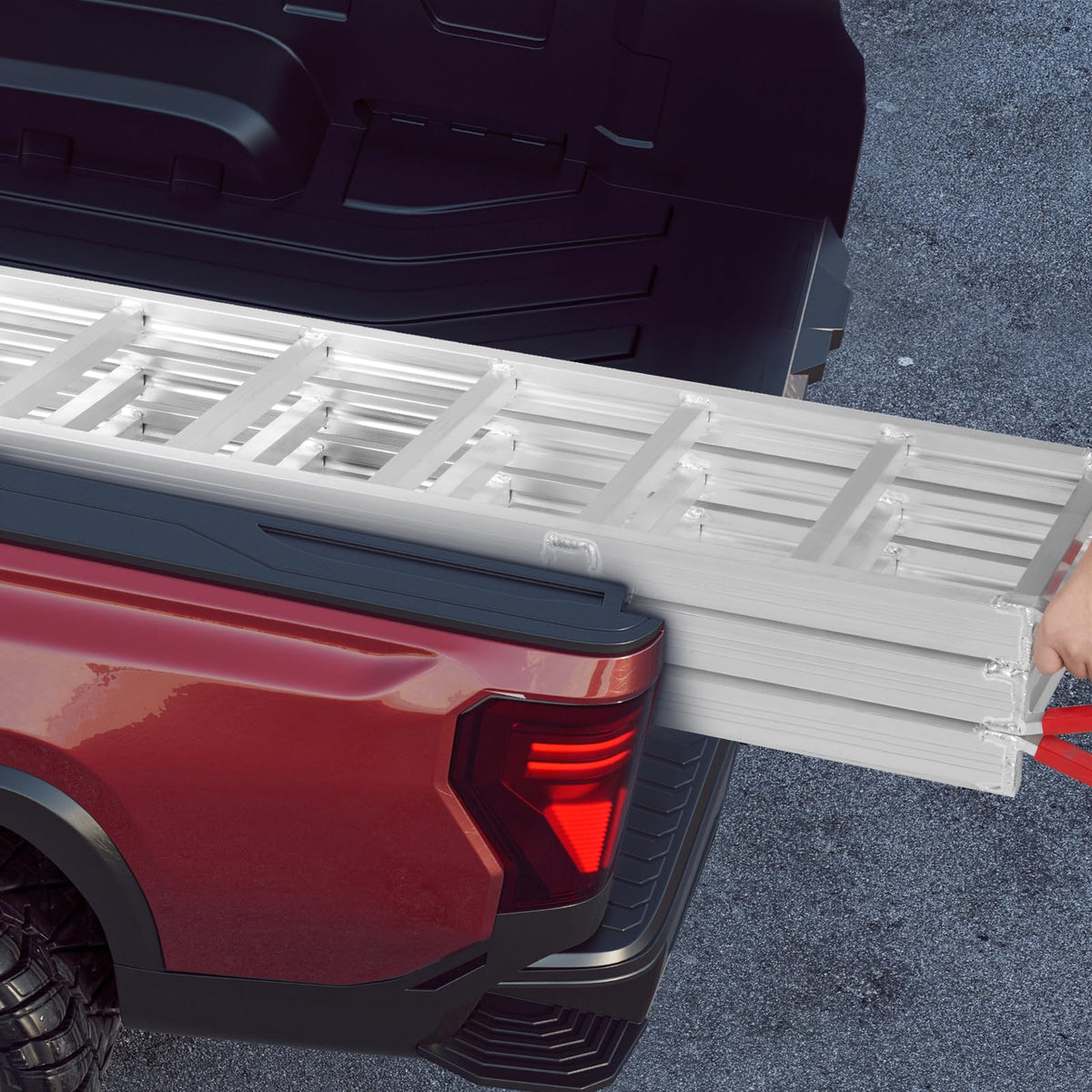 69" L x 50" W Tri-Fold Aluminum ATV Loading Ramp 1500lb Capacity C712