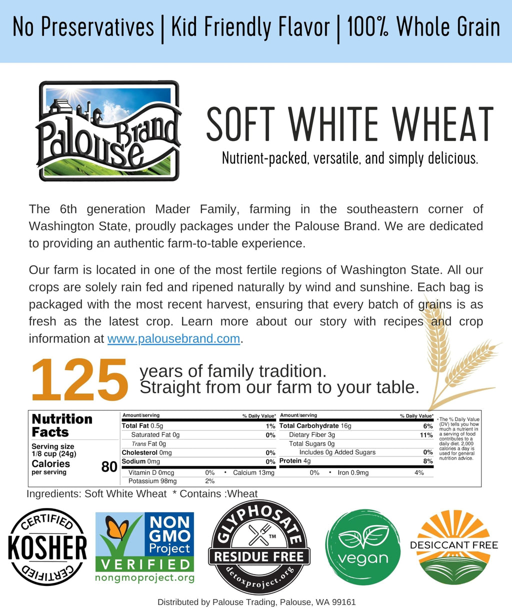 White Red Wheat Berries 100 LBS 4-25 lb bags H30016