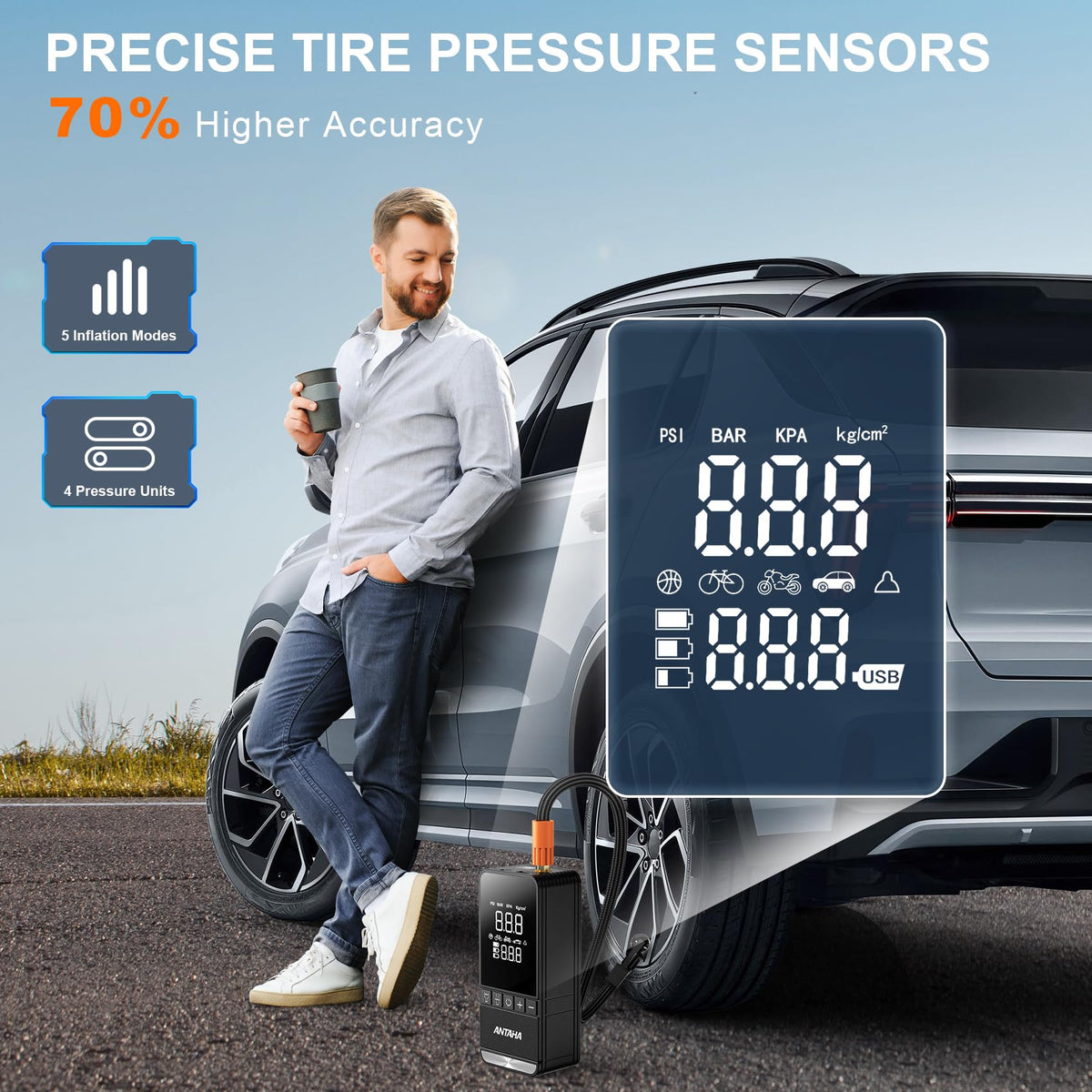 Portable Air Compressor 150 PSI Cordless Tire Inflator G625196