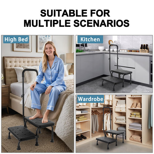 2 Step Stool with Handle and Non-Slip Platform L96051