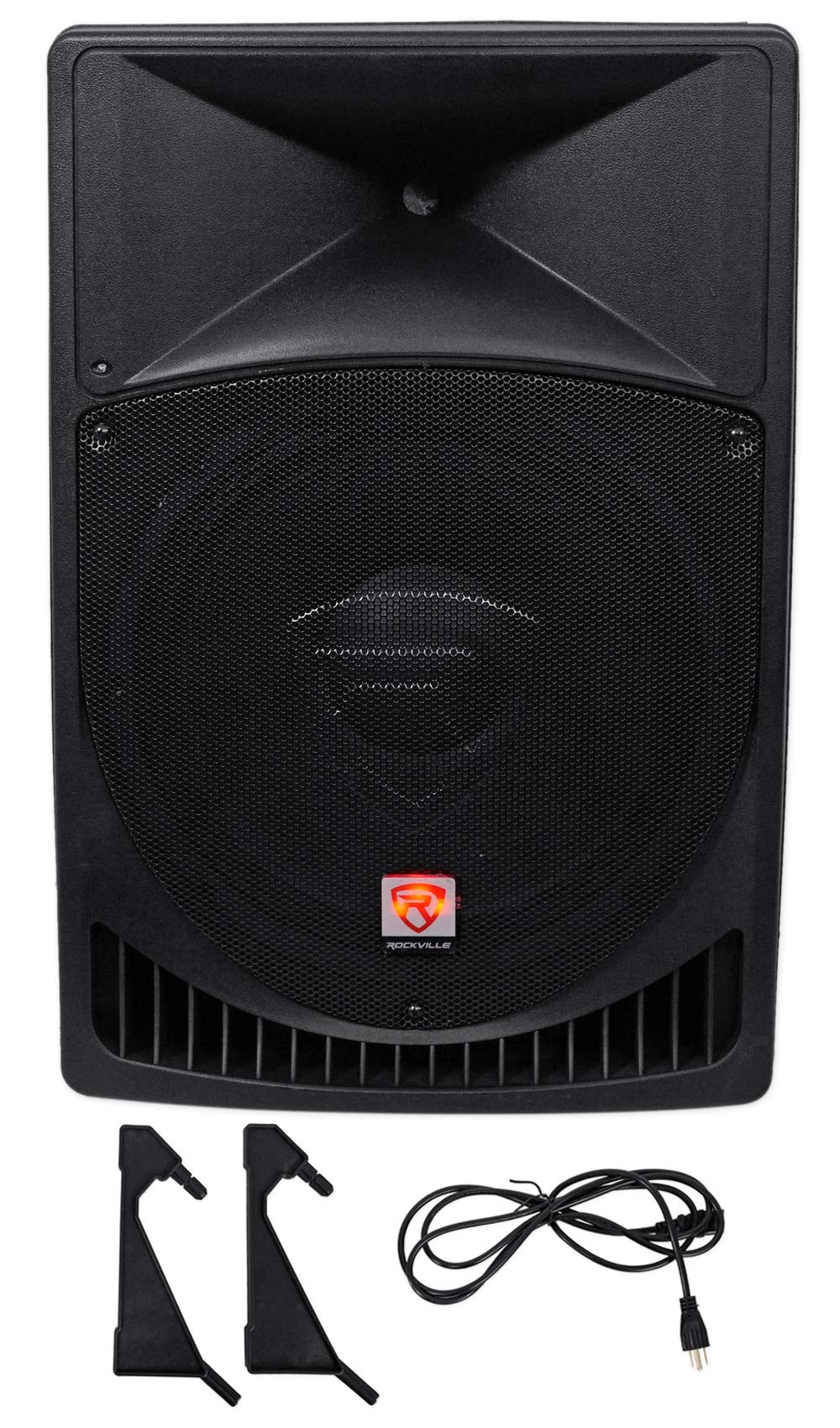 15" Powered PA Speakers 2-Pack with Mixer O839