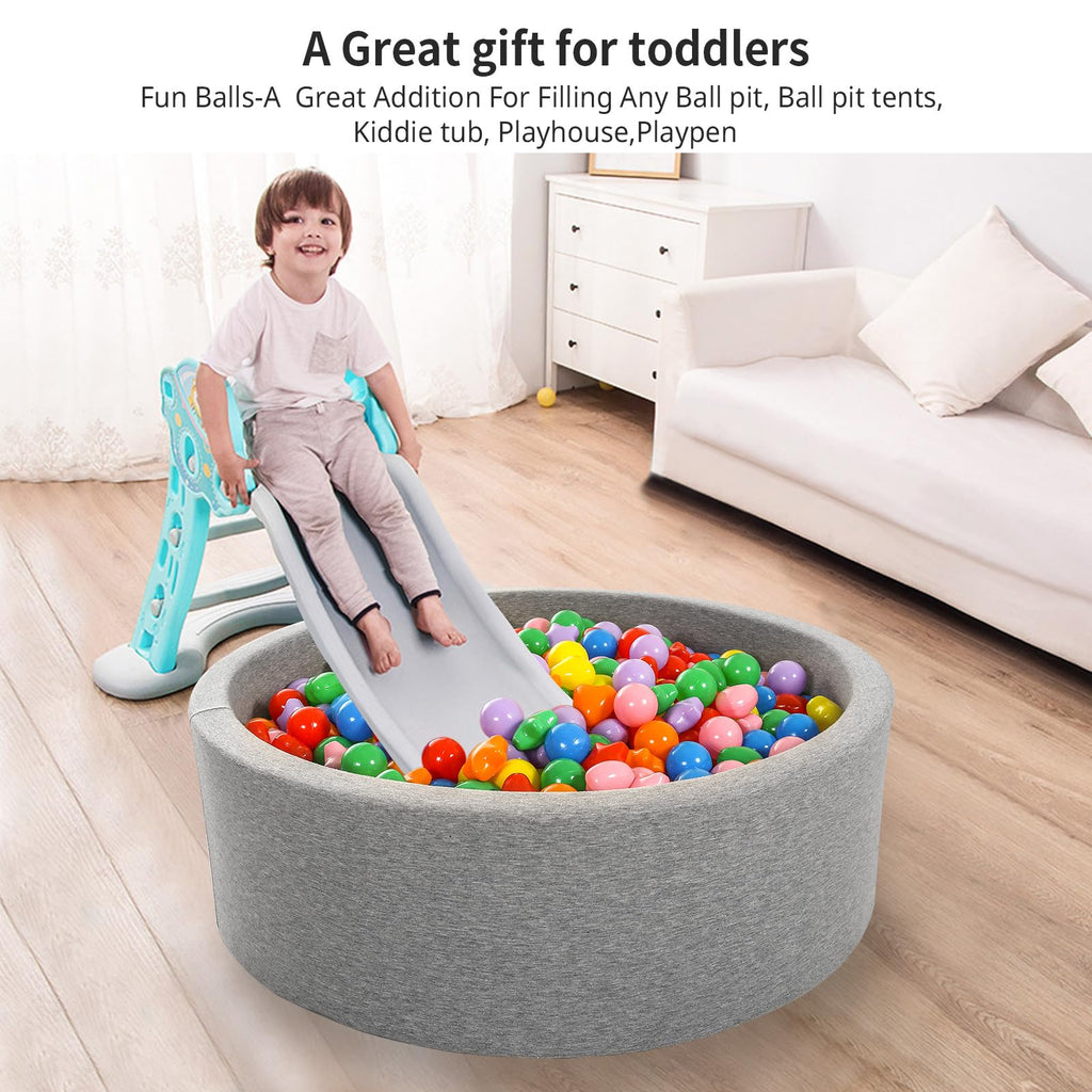 100 200 500 Plastic Balls for Toddlers Phthalate Free BPA Free Non-Toxic Crush Proof Z783