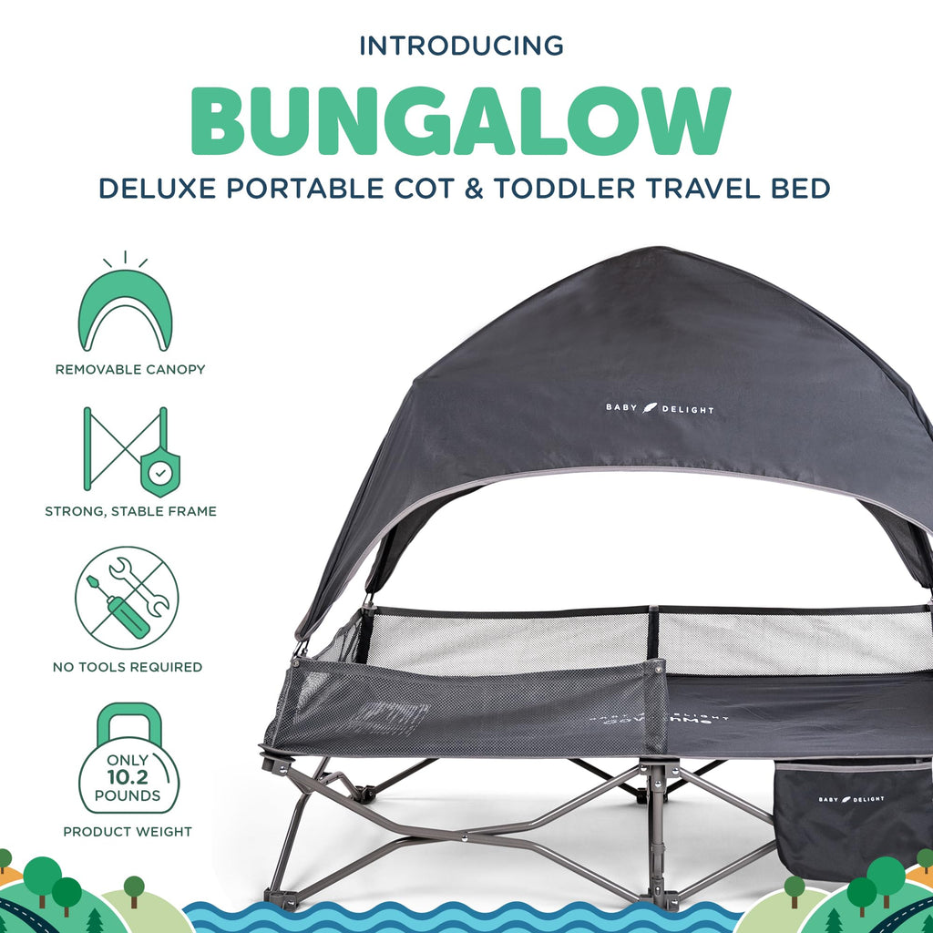 Portable Cot Grey D44275
