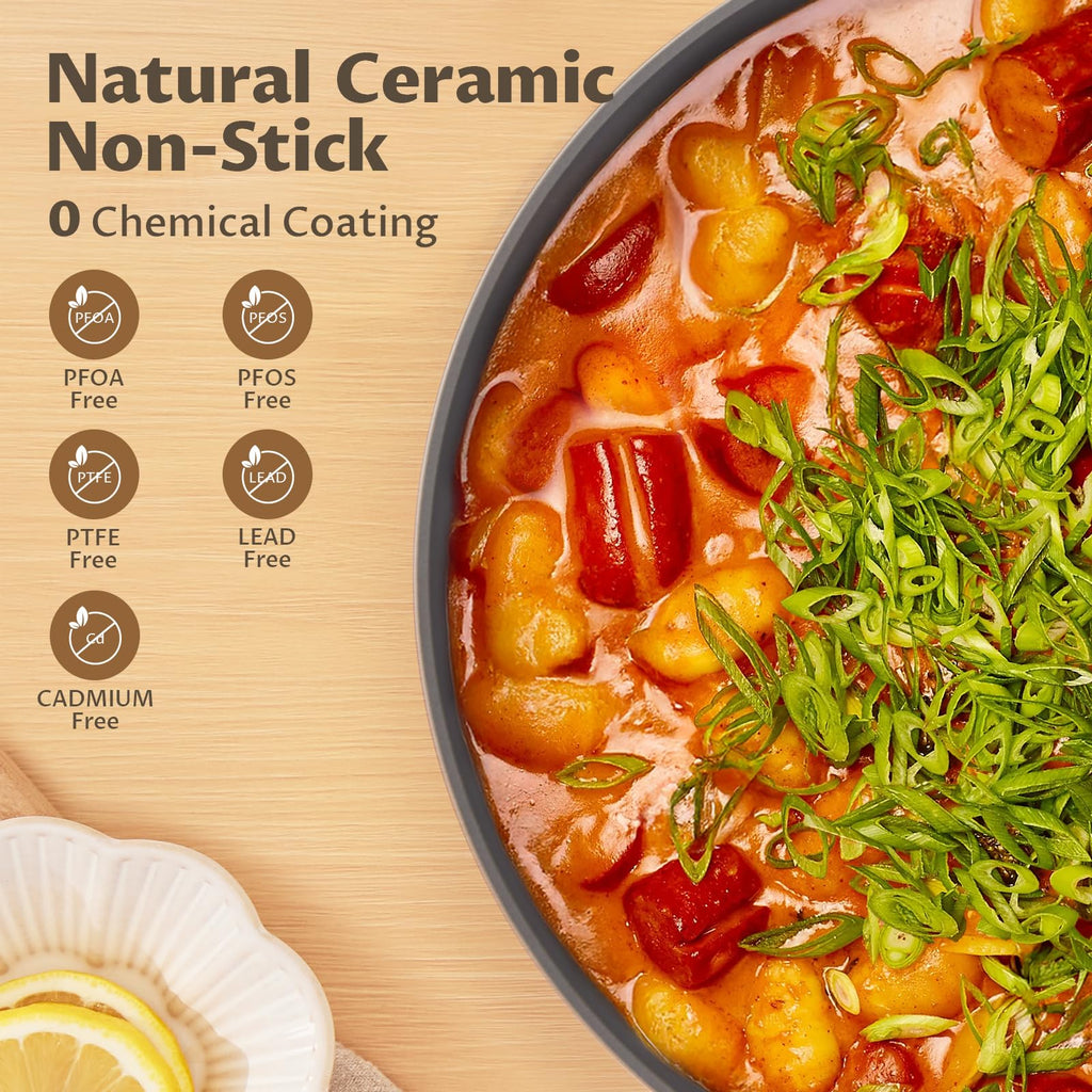 12QT Ceramic Nonstick Stock Pot with Lid D2557