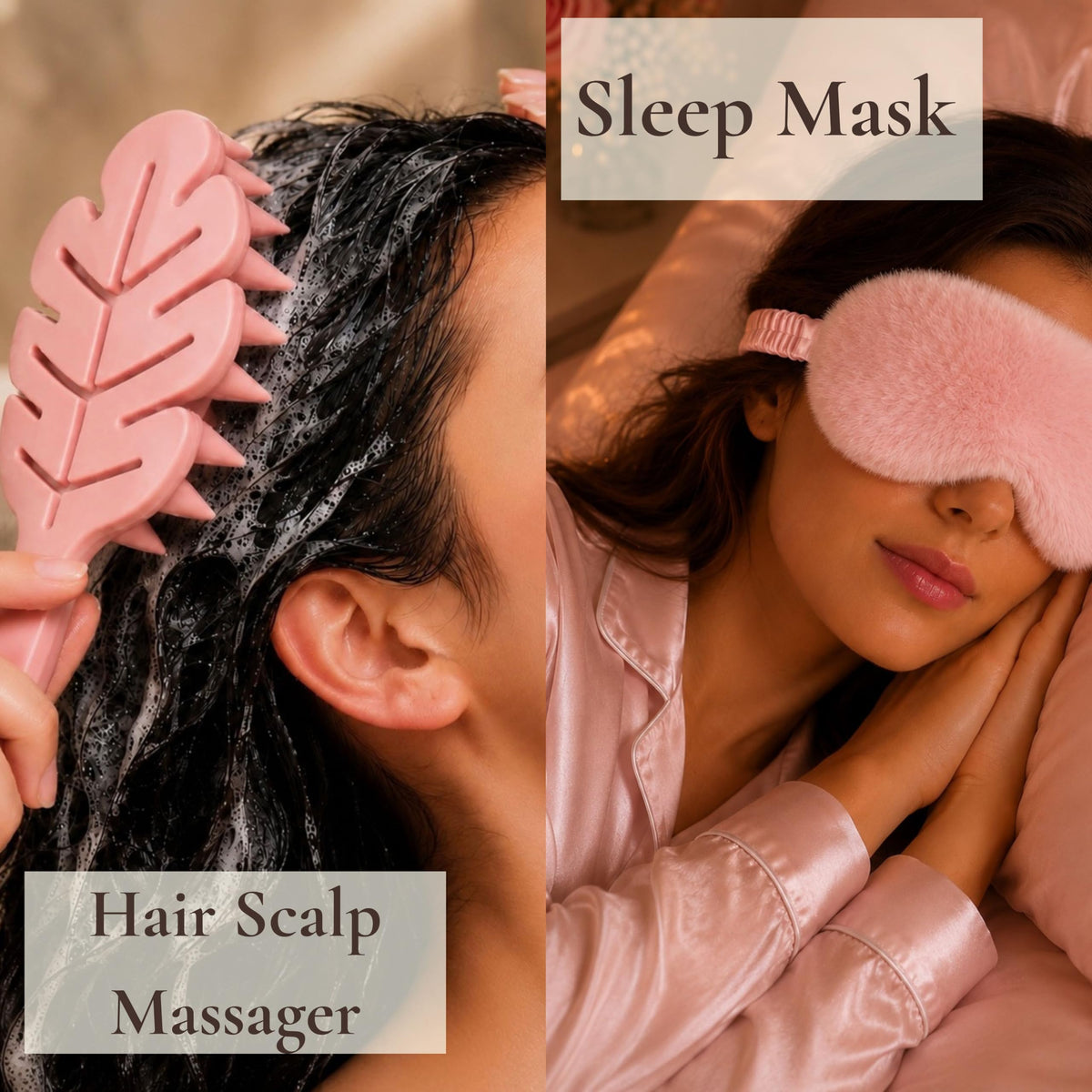 11pc Pink Spa Gift Set with Gua Sha and Sleep Mask H83744