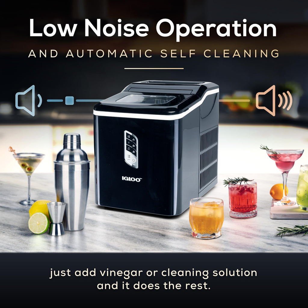 Portable Ice Maker with Scoop and LED Control Panel D97883
