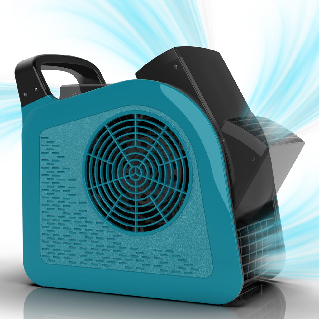 Blue 355CFM 3 Speed Air Mover Blower Fan with 2 Outlets J5381